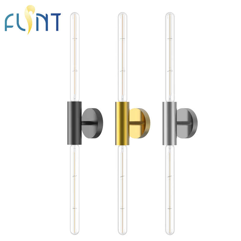 Modern Luxury Tubular Wall Lamp LED Light Custom Long Pole Glass Body Villa Living Room Bathroom Bedroom Background Wall Light