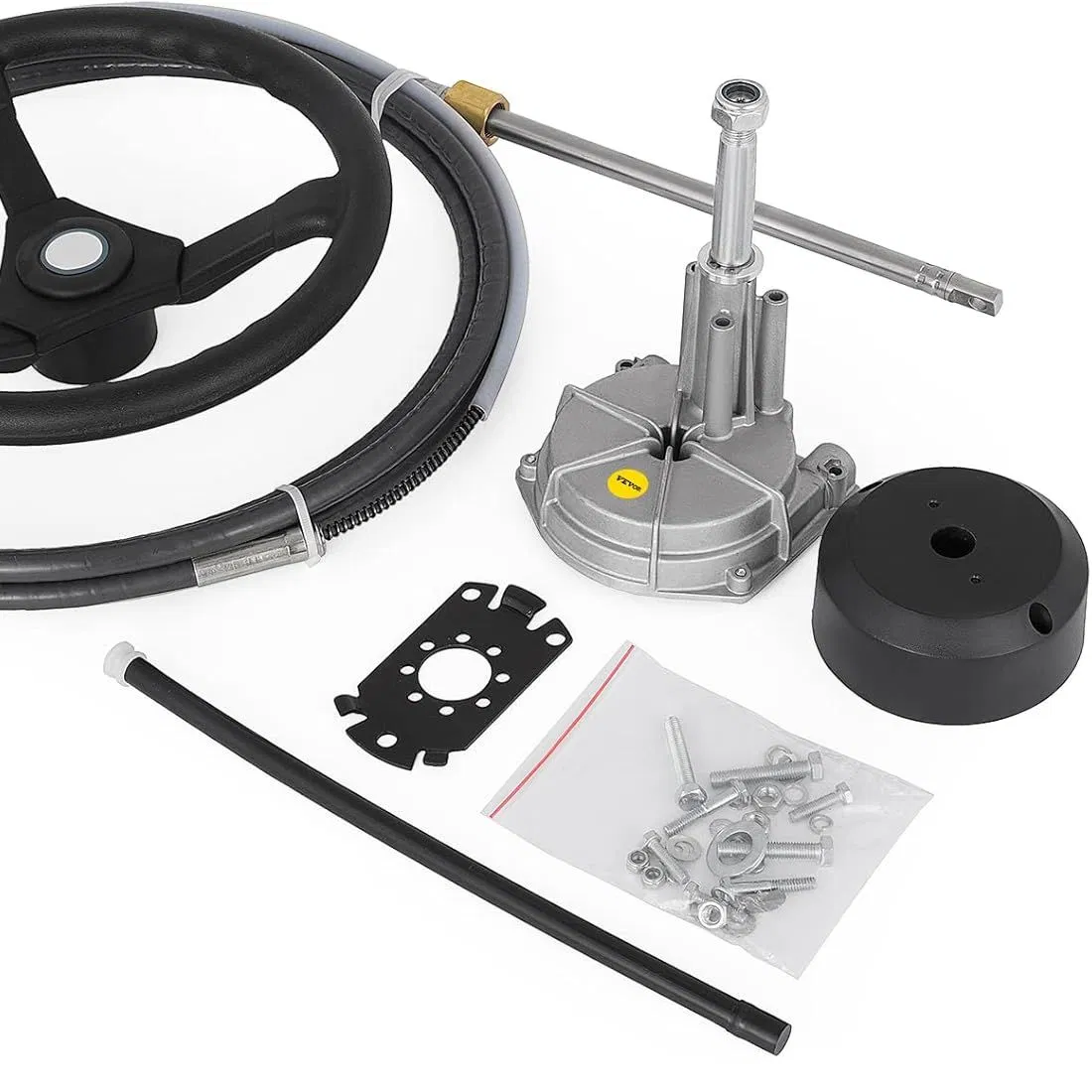 Cjx 290 Marine Steering System with 15feet Steering Cable and Wheel