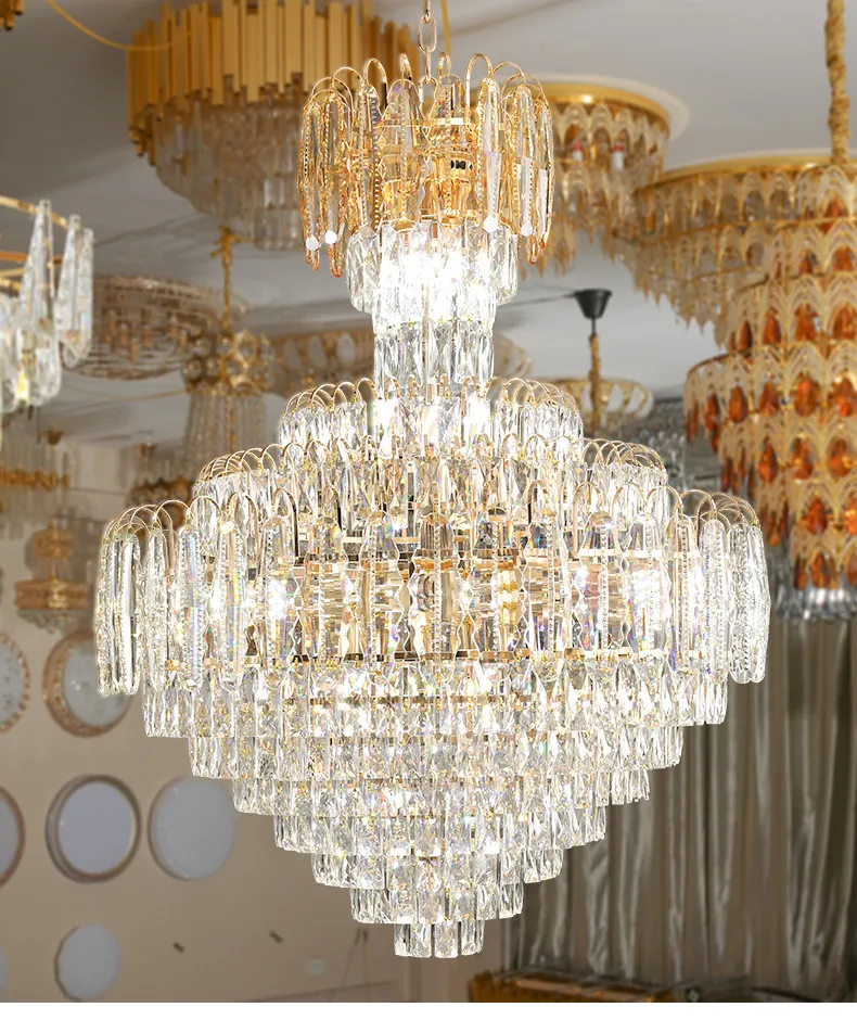 Luxury Crystal Chandelier Living Room Bedroom Decorative K9 LED Ceiling Pendant Lighting