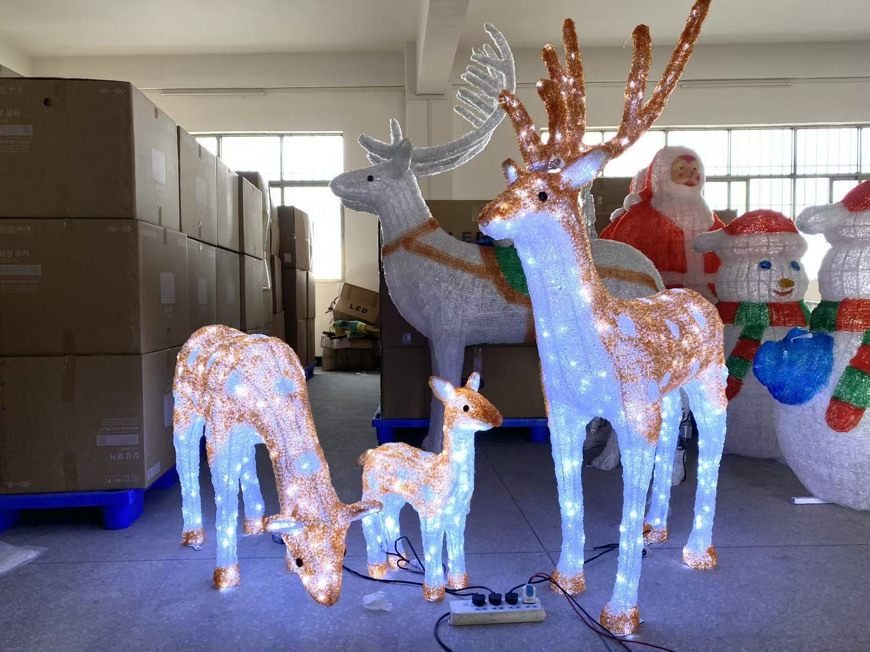 Customized Iron Tree 3D Motif LED Light for Christmas Outdoor Decoration