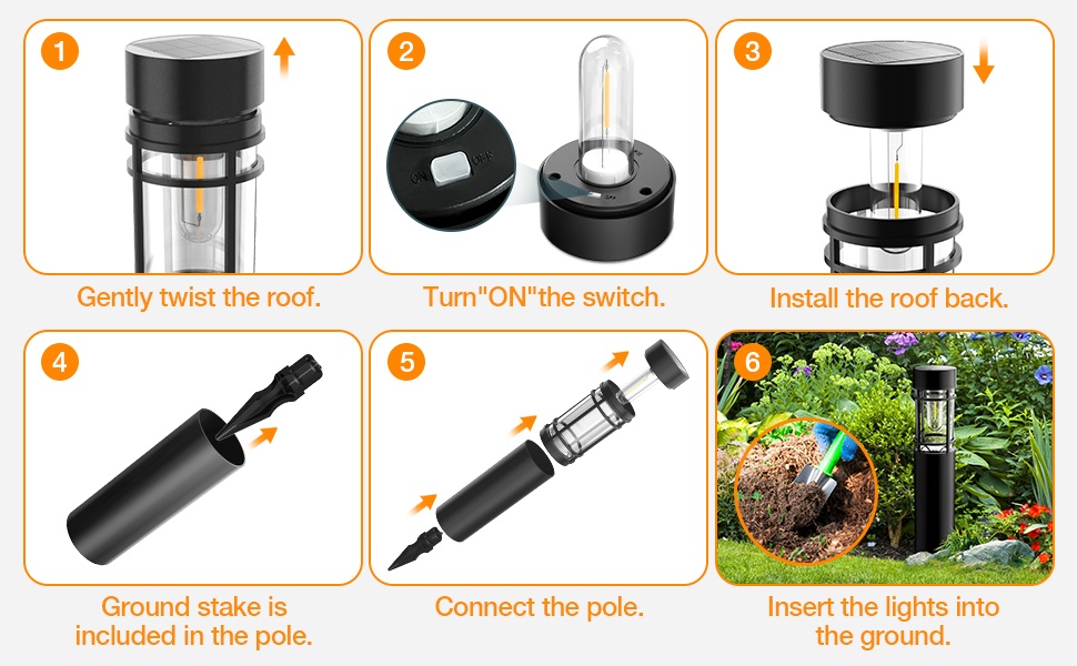Solar Pathway Lights Decor