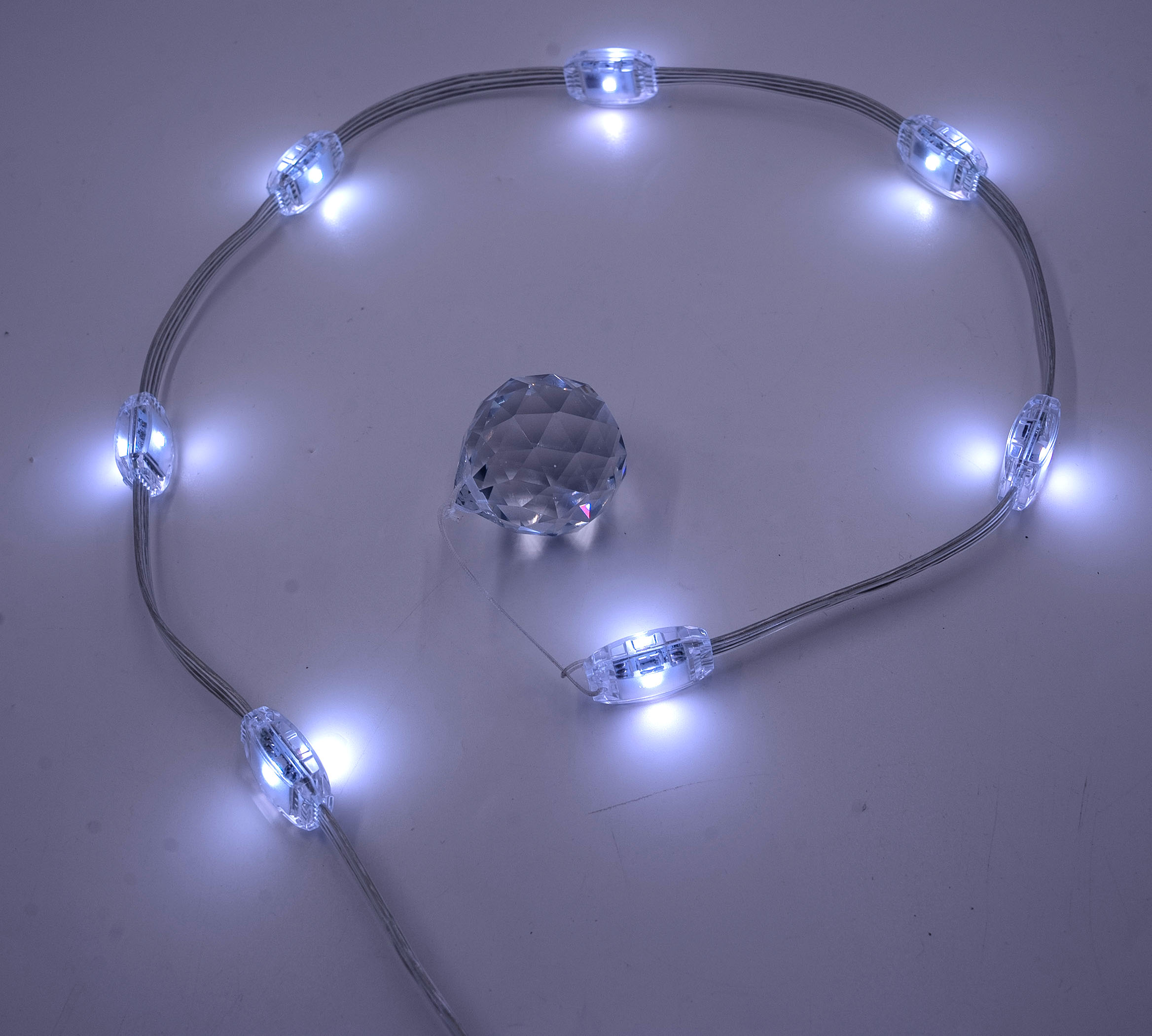 Bright 3D Crystal Light Decorative Atmosphere Lamp Outdoor Landscape LED Point Light String Mesh Screen Strip Light