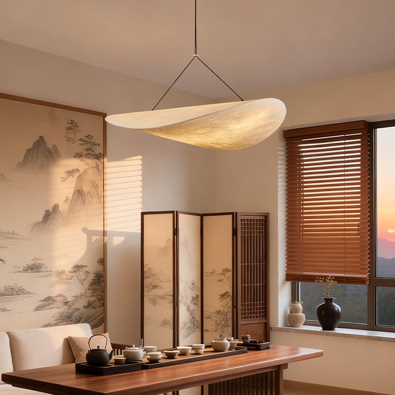 Hotel Bedroom Pendant Light Home Decor Minimalist Design Kitchen Hanging Lamp Indoor Nordic Modern Led Retro Silk Chandelier