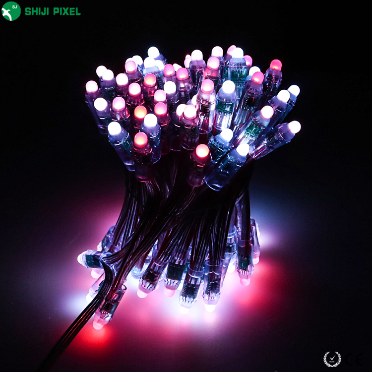 SHIJI Outdoor Waterproof Customized Point Light IP67 12V GS8208 RGB Pixel Lighting WS2811 Led Decorative Light Source