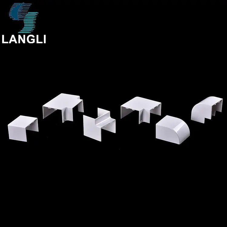 PVC cable trunking fittings including internal and external angles