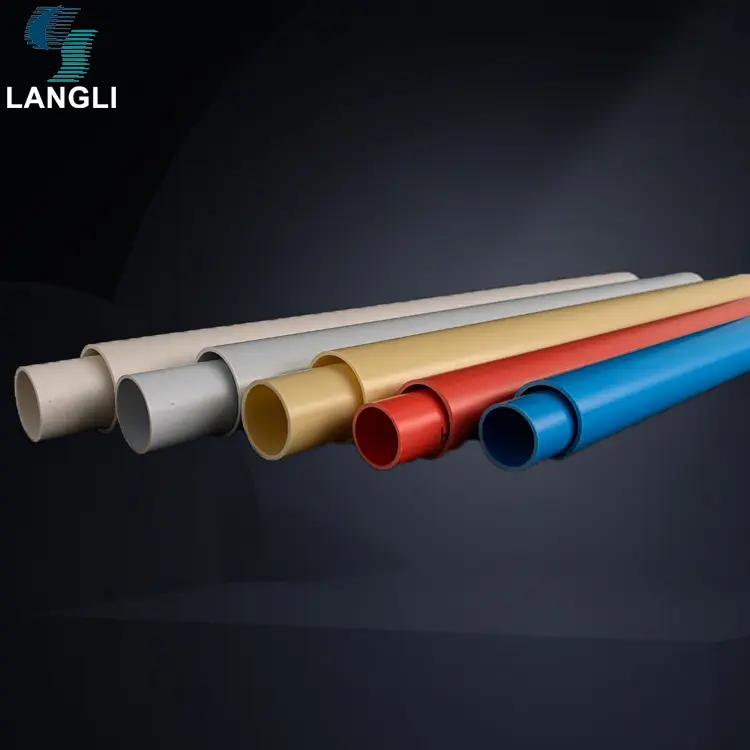 White rigid PVC electrical conduit pipe in 16mm to 50mm sizes