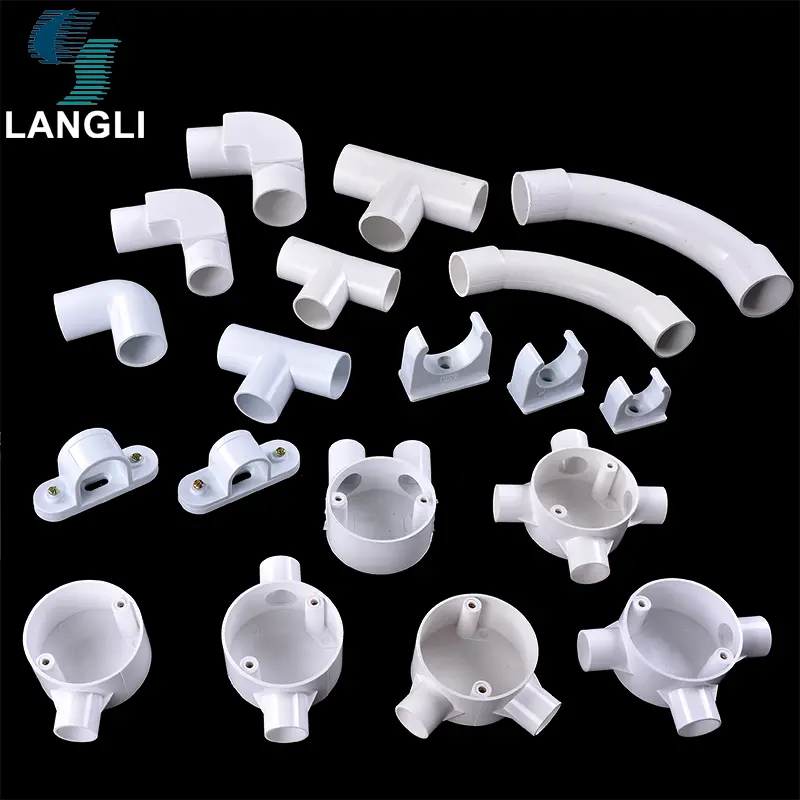 PVC conduit pipe fittings: elbows, couplers, tees and adaptors