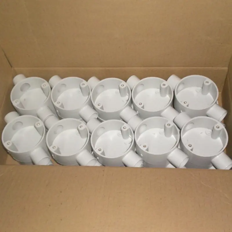 Electrical-PVC-Plastic-Pipe-and-Fittings-Conduit-Circular-4-Way-Box-16mm-20mm-25mm-Sizes-754o