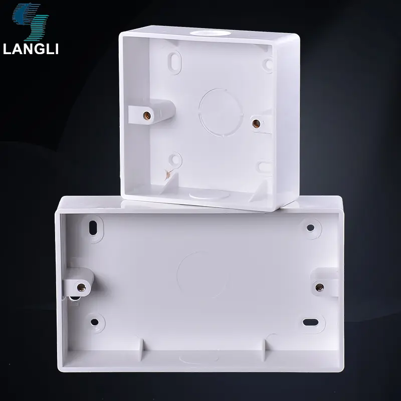 PVC electrical switch box for flush and surface mounting