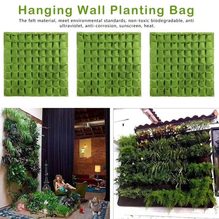 Bolsas de plantación de verduras de malla múltiple, camas de plantación de fieltro, cubos de plantación cuadrados para balcones