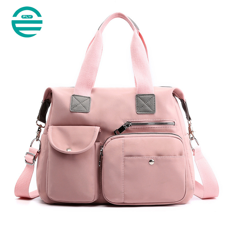 Bolsos de mano portátiles Fuliya para damas, bandolera de un solo hombro, bolsas de nylon personalizadas para mujeres de lujo