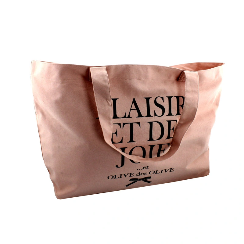 Bolsa de compras de algodón reciclado orgánico personalizada blanca natural, económica y promocional