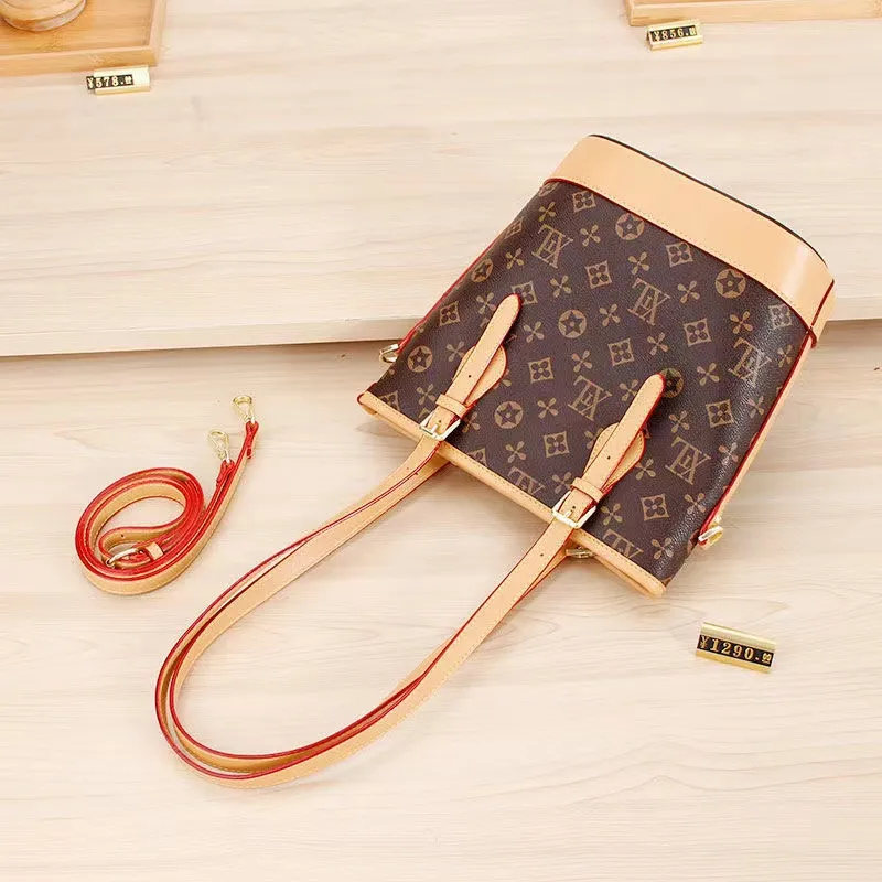 Bolso de gran capacidad para mujeres en 2024, bolso de mujer de moda, bolso de axila personalizado, bolso vintage, bolso tipo cubo, bolso de hombro