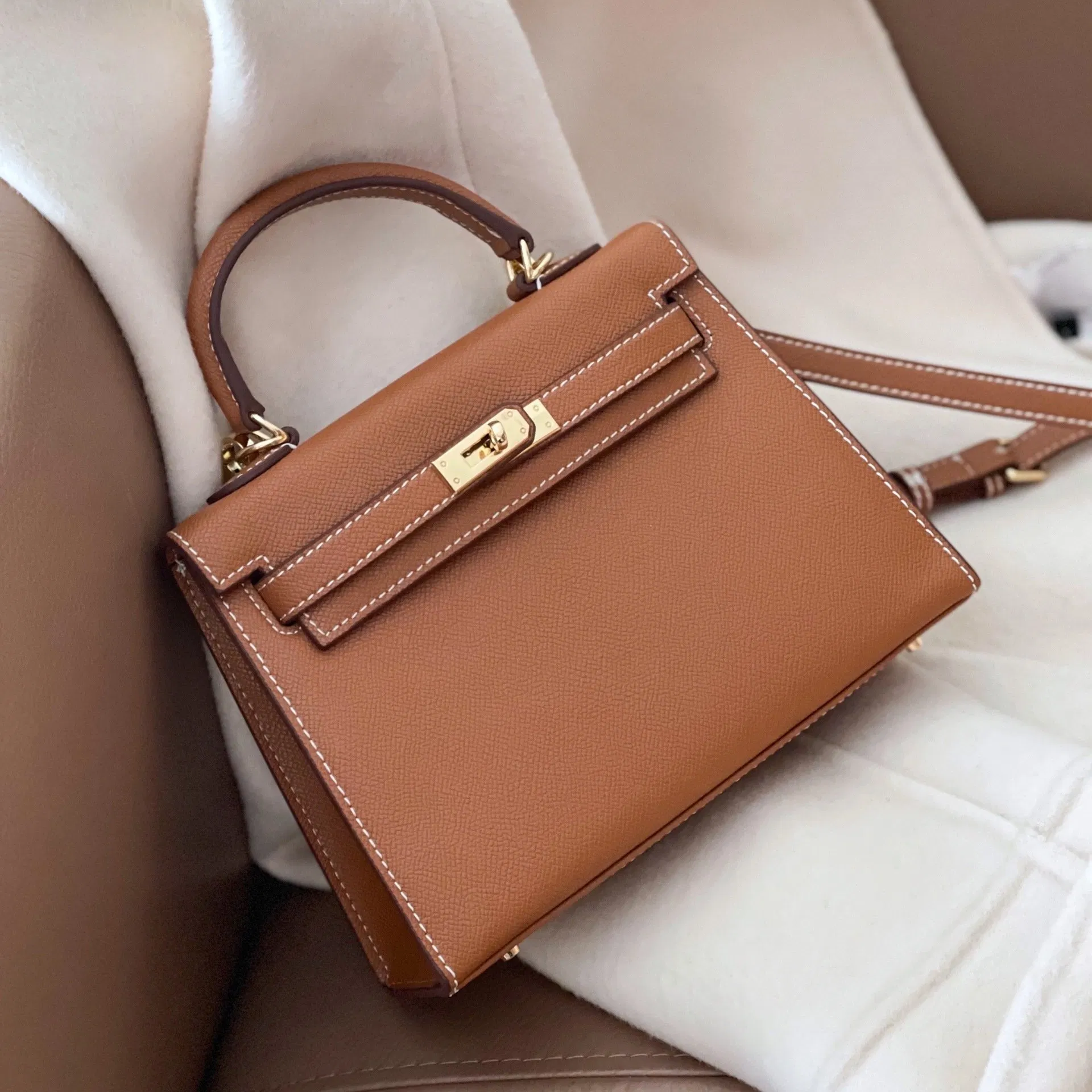 Bolso de lujo de PU para mujeres, bolso de diseñador réplica de moda para damas