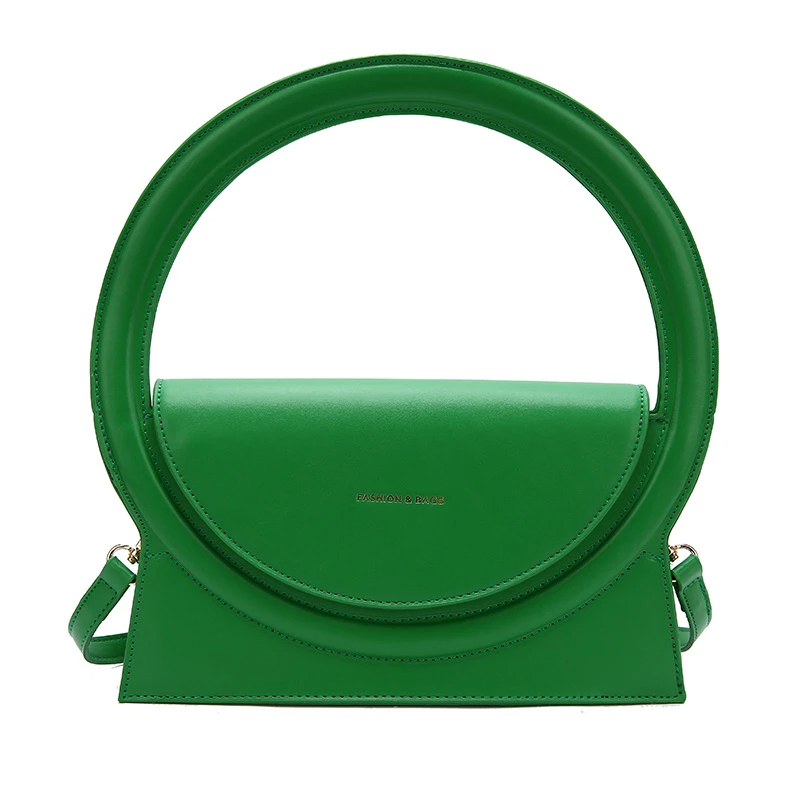 Nueva Marca de Lujo de Moda Bolso de Mano Semicircular para Mujeres Bolso de Cuero PU de Calidad Bolso Cruzado de Moda para Damas Bolso de Hombro