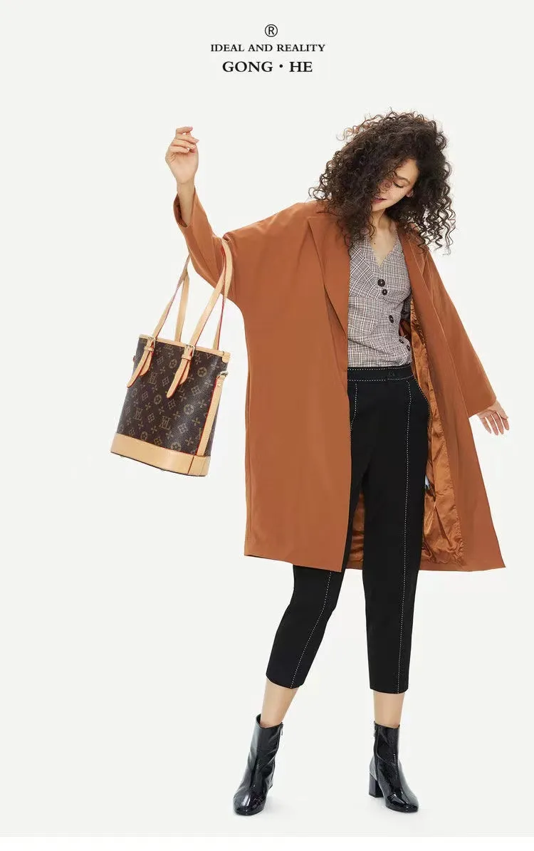 Bolso de gran capacidad para mujeres en 2024, bolso de mujer de moda, bolso de axila personalizado, bolso vintage, bolso tipo cubo, bolso de hombro