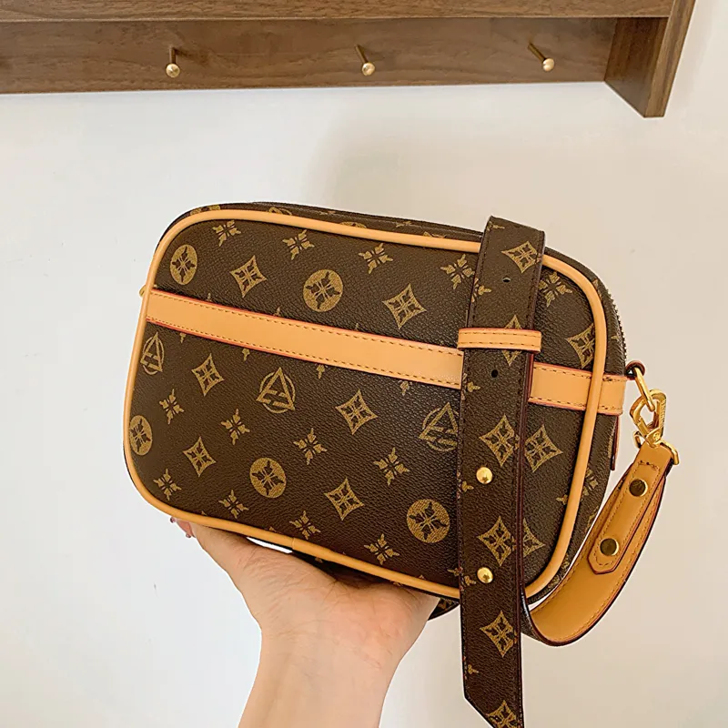 Bolso de hombro de cuero PU con logo, bolso de mano de moda para damas