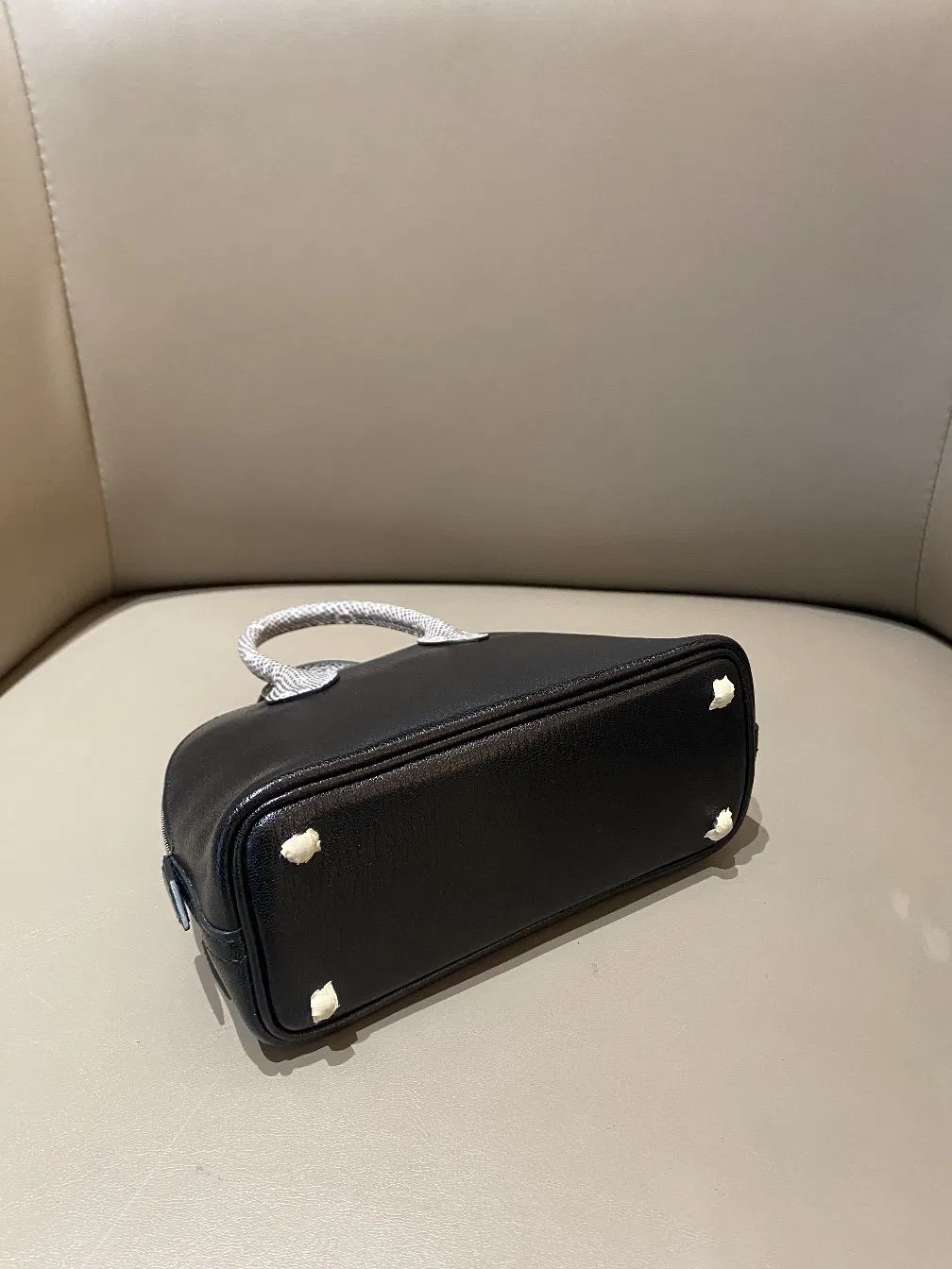 Diseñadores de lujo bolsos de mujer mini Bolide negro Chevre Chamkila piel de lagarto con asas