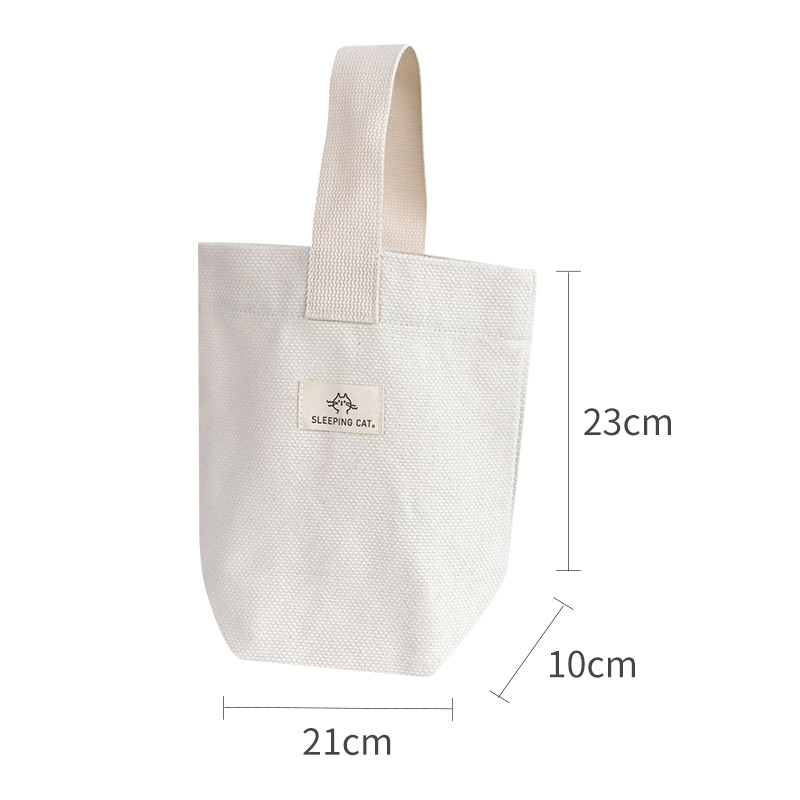 Bolso de mano japonés de algodón para caminar, bolso para teléfono móvil, mini bolso de muñeca, bolso tipo cubo para chicas, bolso de lienzo de nicho