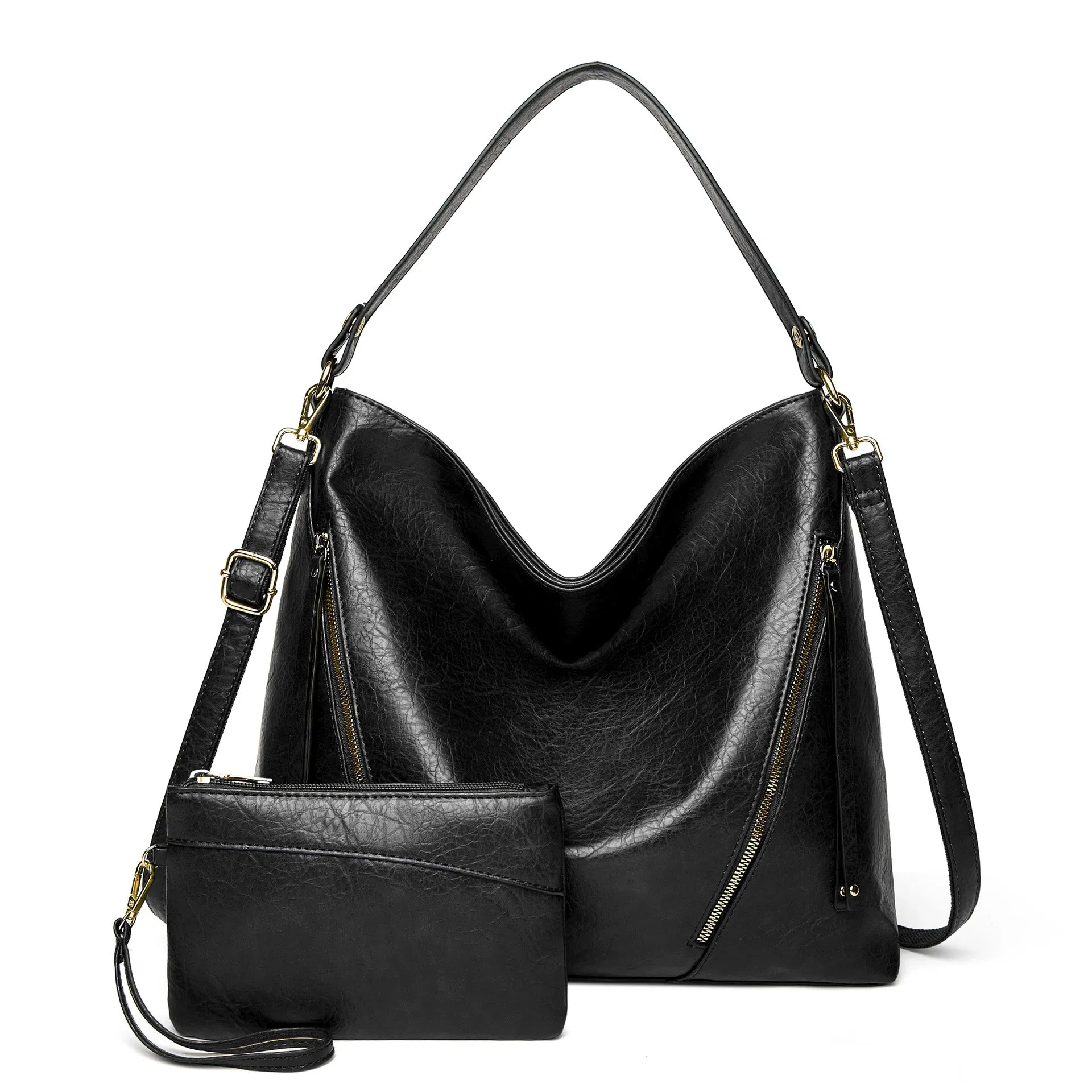 Bolso hobo de PU suave para mujeres, bolso de mano con cremallera, bolso de gloria, bolso de mano para mujeres, bolso de hombro para mujeres, gran capacidad
