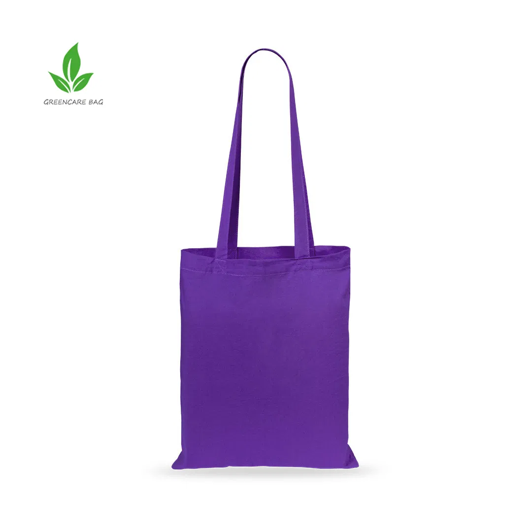 Diseña tu propia bolsa reutilizable de compras de lona de algodón con logo impreso personalizado