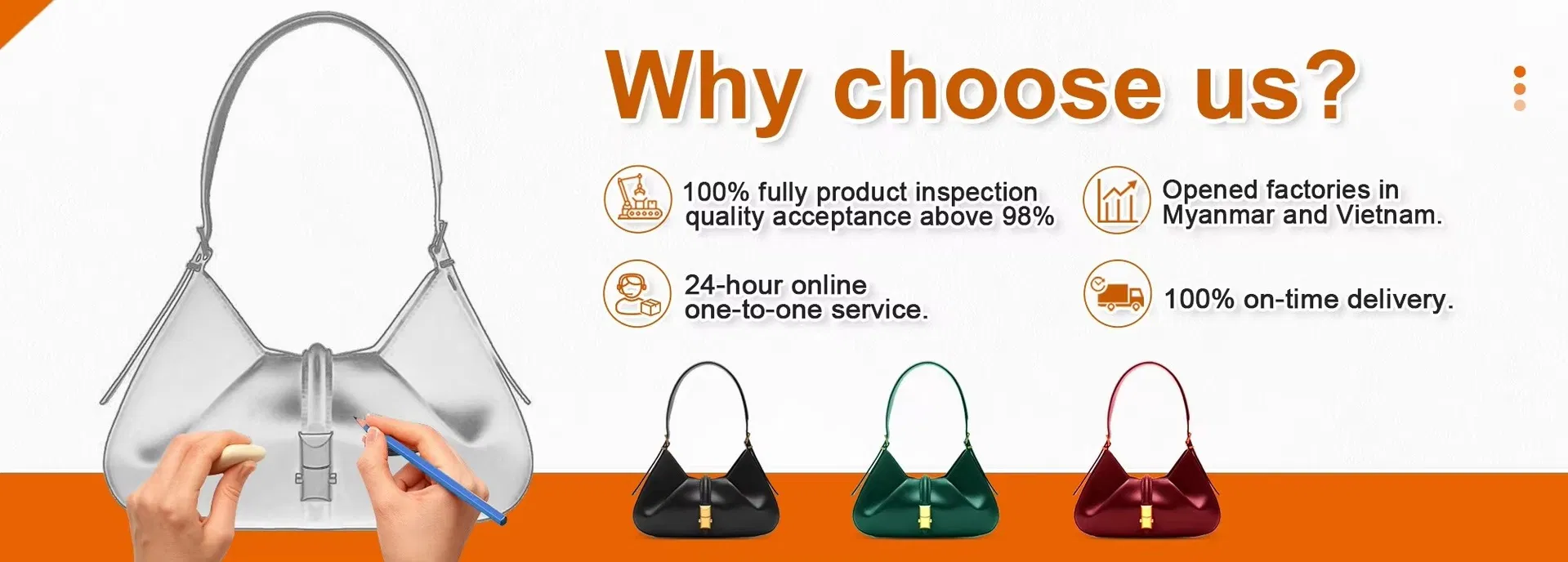 Línea de montaje y manufacturación de bolsos