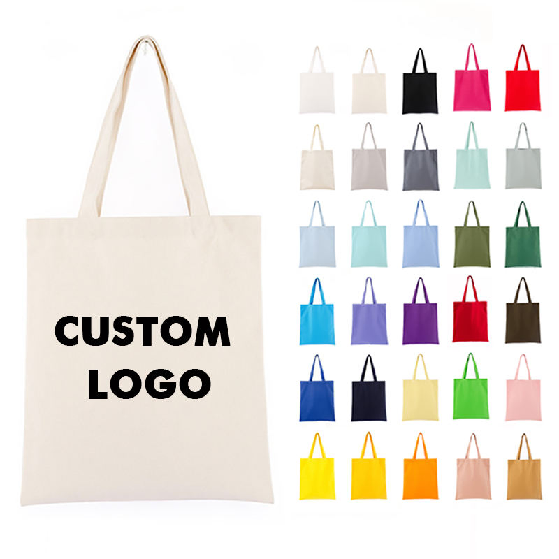 Bolsa de tela de algodón en blanco personalizada y ecológica, reutilizable, de alta calidad, bolsa de tote personalizada
