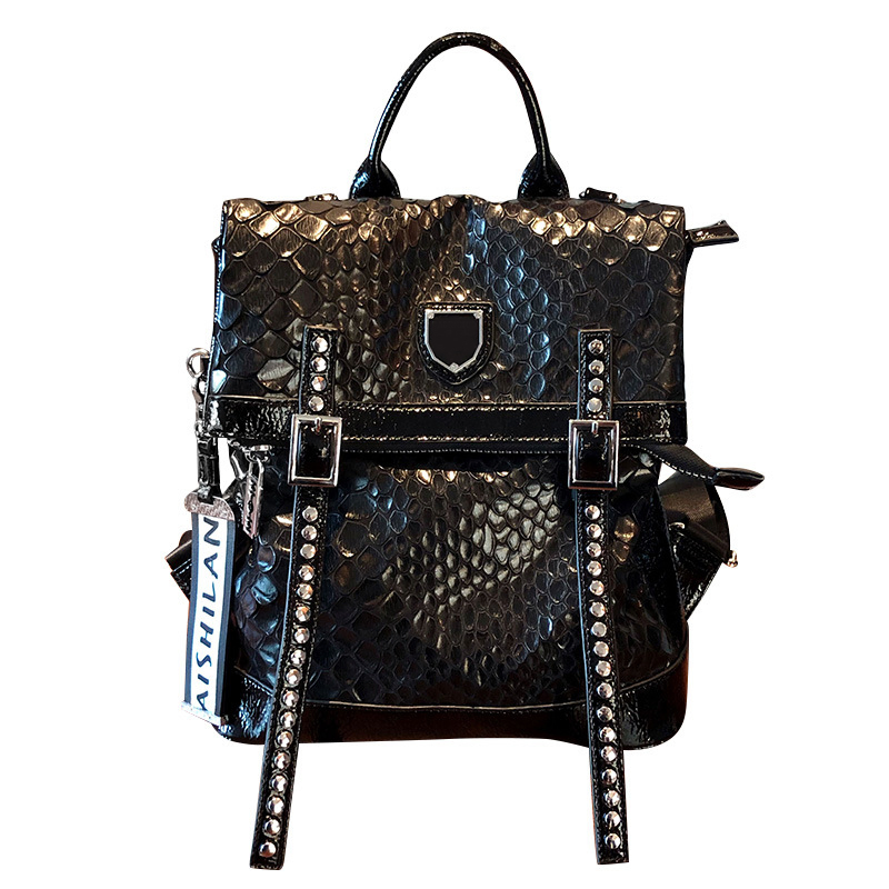 Mochila vintage femenina de lujo, diseñadora, alta calidad, gran capacidad para damas, mochila de moda