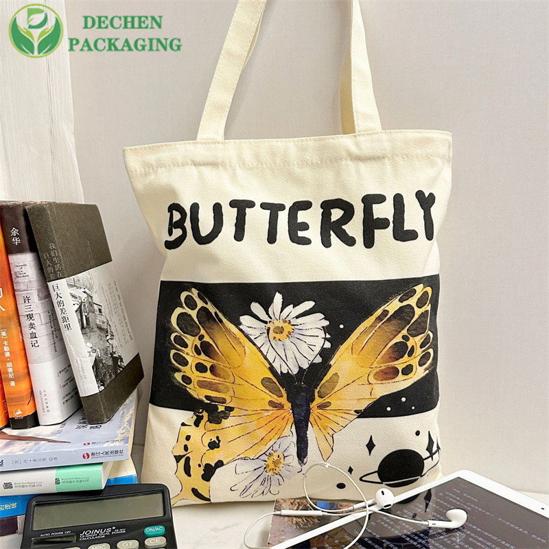 Bolsa de lona personalizada para mujeres, moda, playa, compras, hombro, damas, algodón, bolsillo, cremallera, venta al por mayor