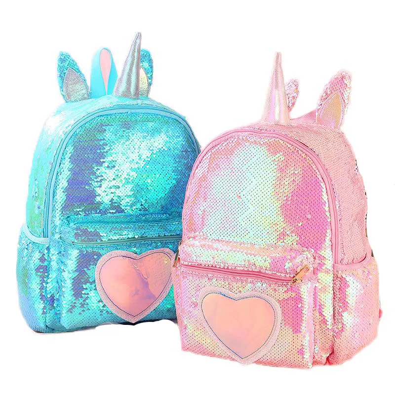 Mochila escolar para niñas con lentejuelas