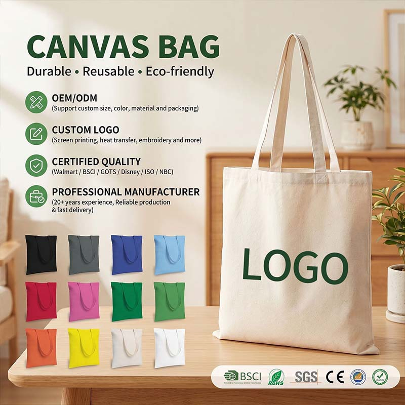 Bolsa de tela de algodón en blanco personalizada y ecológica, reutilizable, de alta calidad, bolsa de tote personalizada