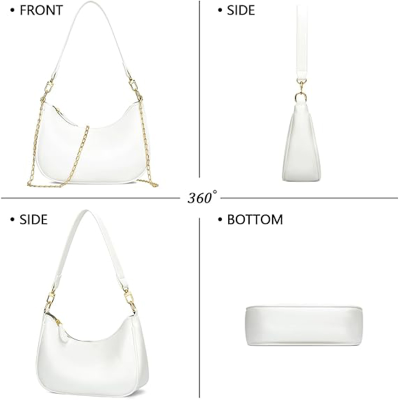 Bolso de hombro retro para mujeres, bolso de diseñador elegante