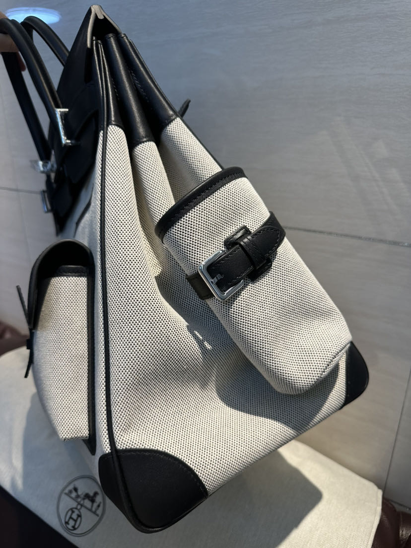 Bolsos de viaje de cuero y lona de lujo para mujeres y hombres Hac 40cm