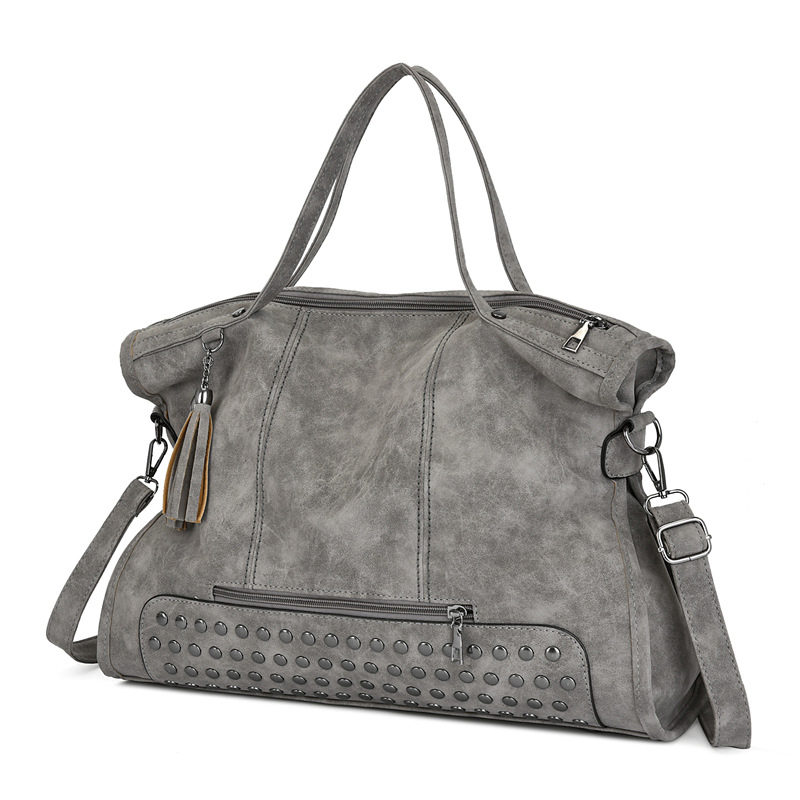 Bolsa de lujo personalizada y personalizada para mujeres, con borlas, de cuero, bolsos de mano para mujeres