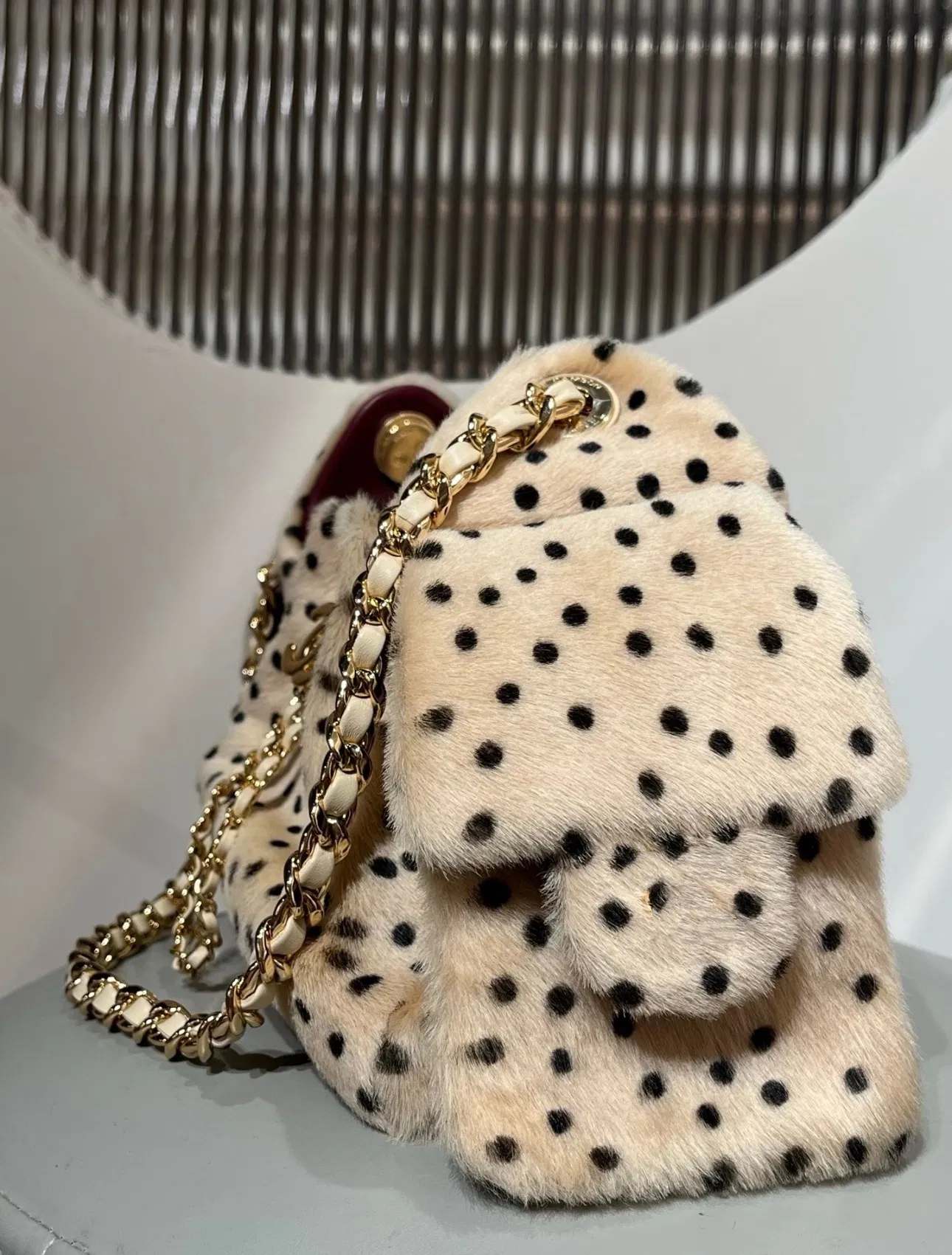 Bolso de lujo réplica 26A serie de visón dálmata bolso cubo mini estampado de leopardo