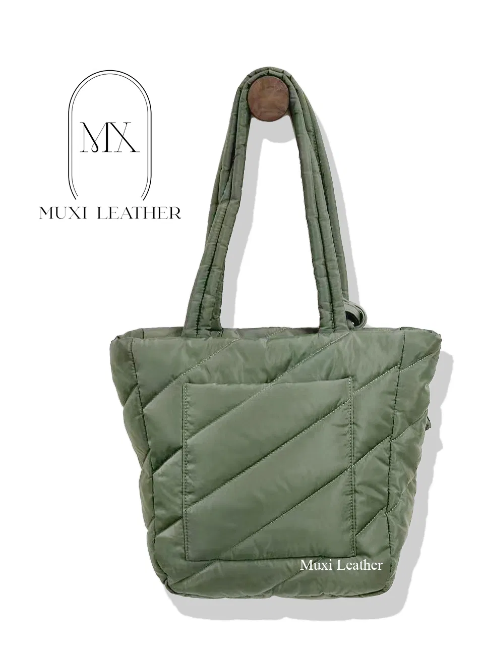 Mujeres Bolso Tote de Diseñador de Nylon Impermeable de Moda Nylon Acolchado Costura Bolso de Tela para Mujeres y Hombres