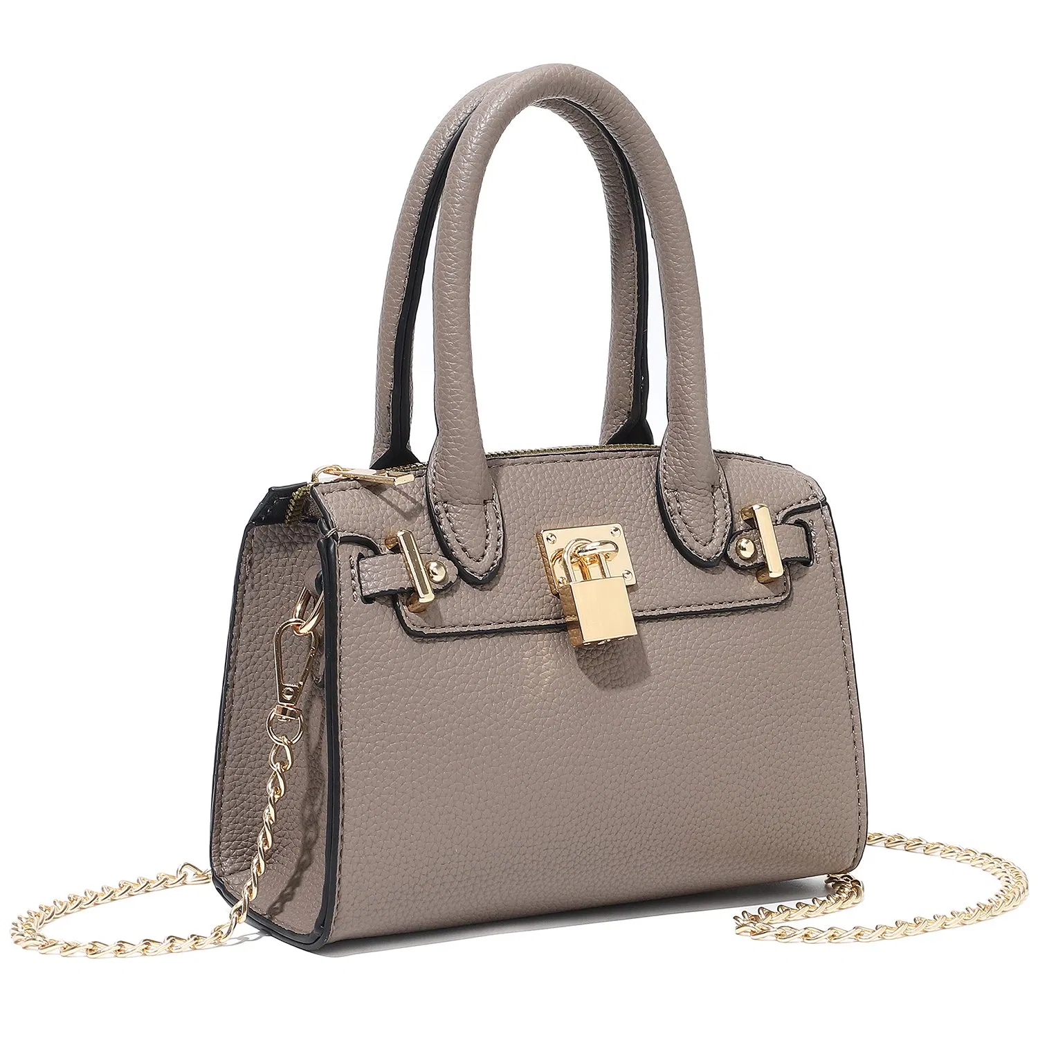 Bolsos de mano para damas con asa superior y correa de hombro de cadena desmontable