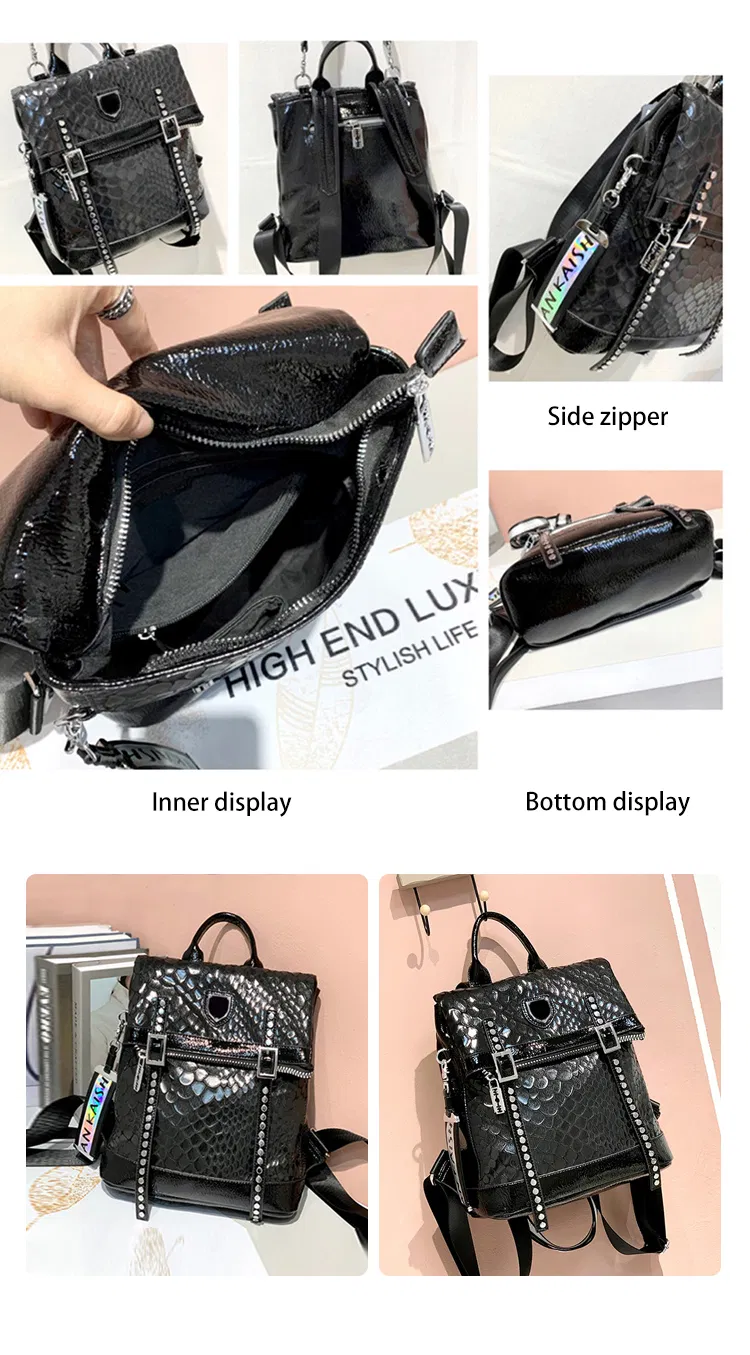 Mochila vintage femenina de lujo, diseñadora, alta calidad, gran capacidad para damas, mochila de moda