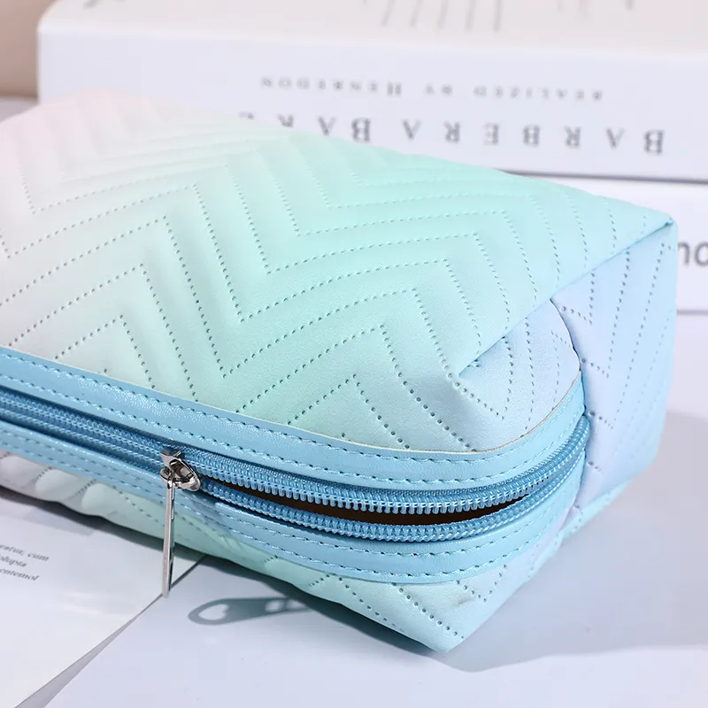 Fábrica Personalizada Logo Mujeres Neceser de Maquillaje de PVC Viaje Promocional Bolsa Cosmética de Cuero PU