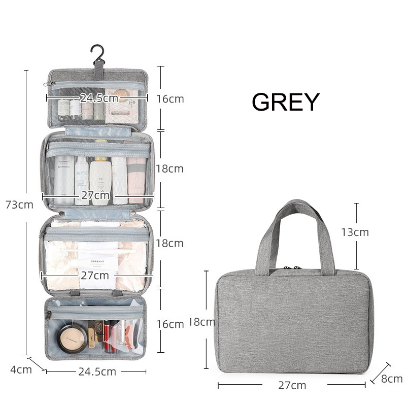 Hombres Mujeres Moda Viaje Bolsa Cosmética de Maquillaje Portátil Plegable
