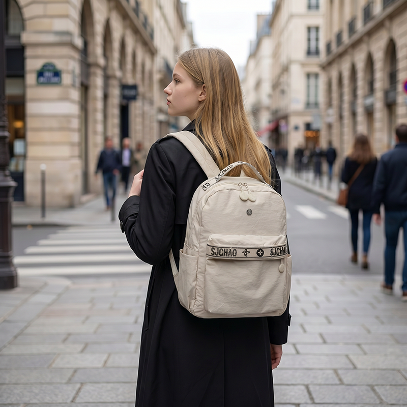 Mochila Compacta de Lona para Mujeres