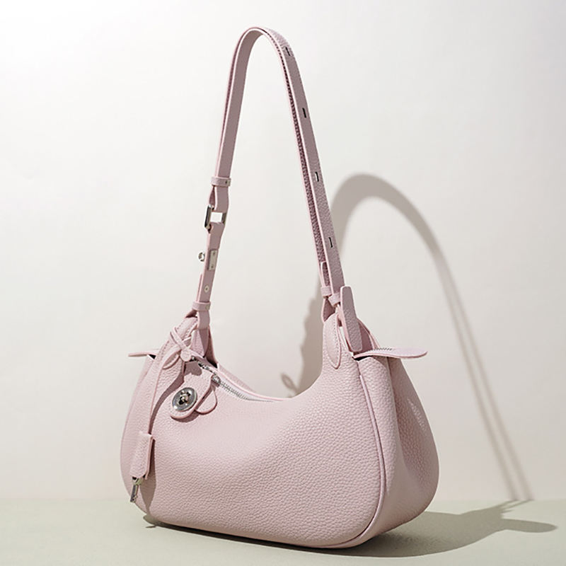 Bolso hobo de cuero genuino al por mayor para mujeres, bolso de hombro de piel de vaca suave, tote de lujo, diseño de nicho, bolsos de hombro para mujeres