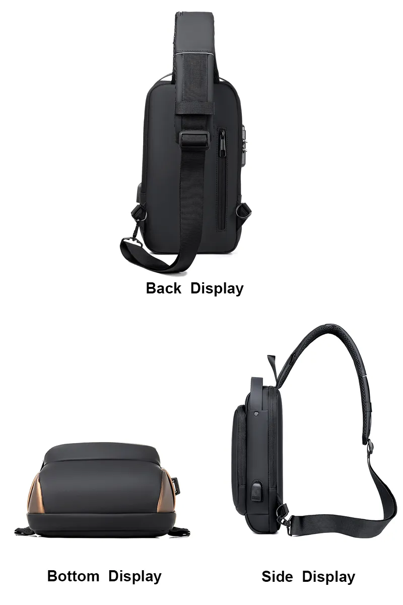 Bolso cruzado de diseñador para hombres, bolsa de mensajería para viajes al aire libre