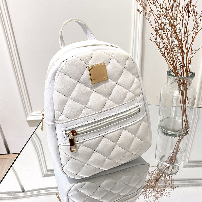 Venta al por mayor de fábrica mochila portátil de cuero PU para mujeres y chicas