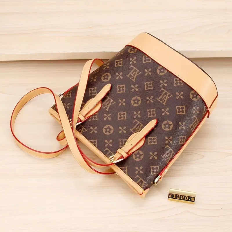 Bolso de gran capacidad para mujeres en 2024, bolso de mujer de moda, bolso de axila personalizado, bolso vintage, bolso tipo cubo, bolso de hombro