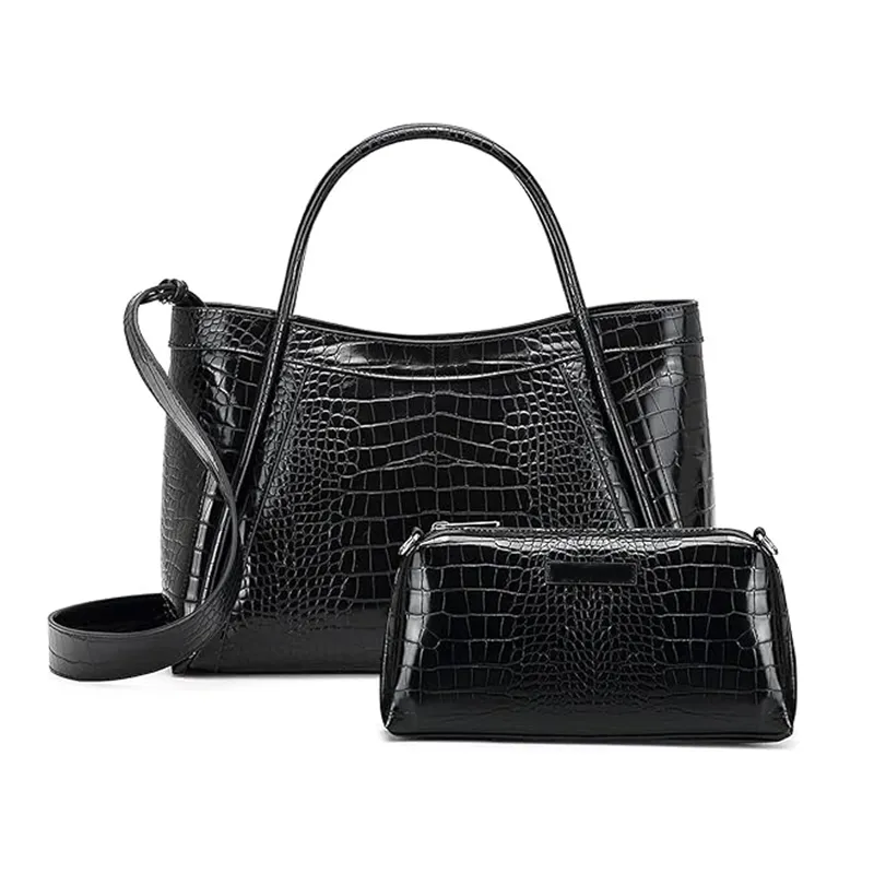 Bolso de Cuero Vegano para Mujeres, Bolso Hobo de Hombro, Bandolera con Monedero a Juego, Estiloso Bolsa de Mano
