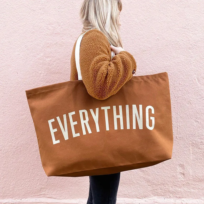 Bolsas de mano personalizadas de tela reciclable de gran capacidad y económicas para mujeres, tote bag