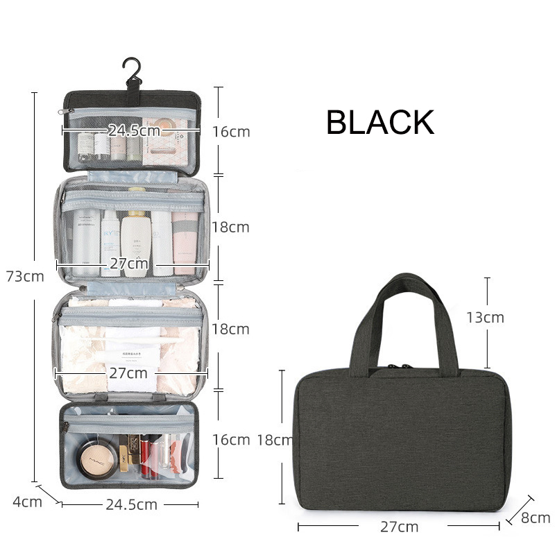Hombres Mujeres Moda Viaje Bolsa Cosmética de Maquillaje Portátil Plegable