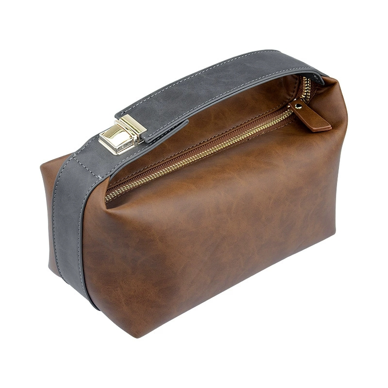 Bolsa de cosméticos de PU, bolsa de almacenamiento de lujo, neceser de viaje, organizador de maquillaje para mujeres, pouch