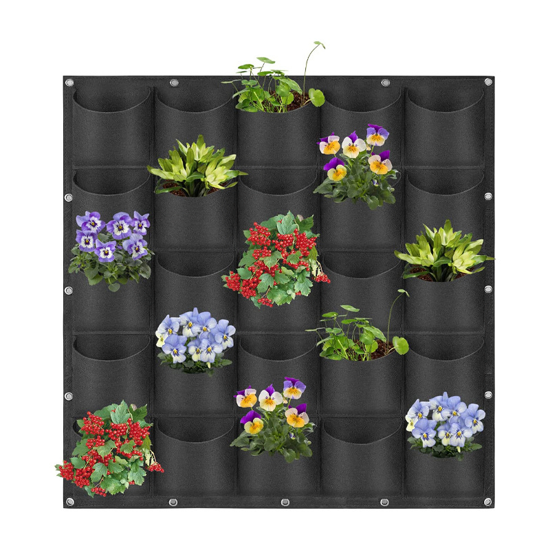 Bolsas de plantación de verduras de malla múltiple, camas de plantación de fieltro, cubos de plantación cuadrados para balcones